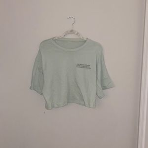 Mint green cropped t-shirt